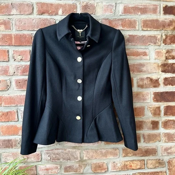 Ted Baker Jackets Coats Ted Baker Bracti Peplum Poshmark